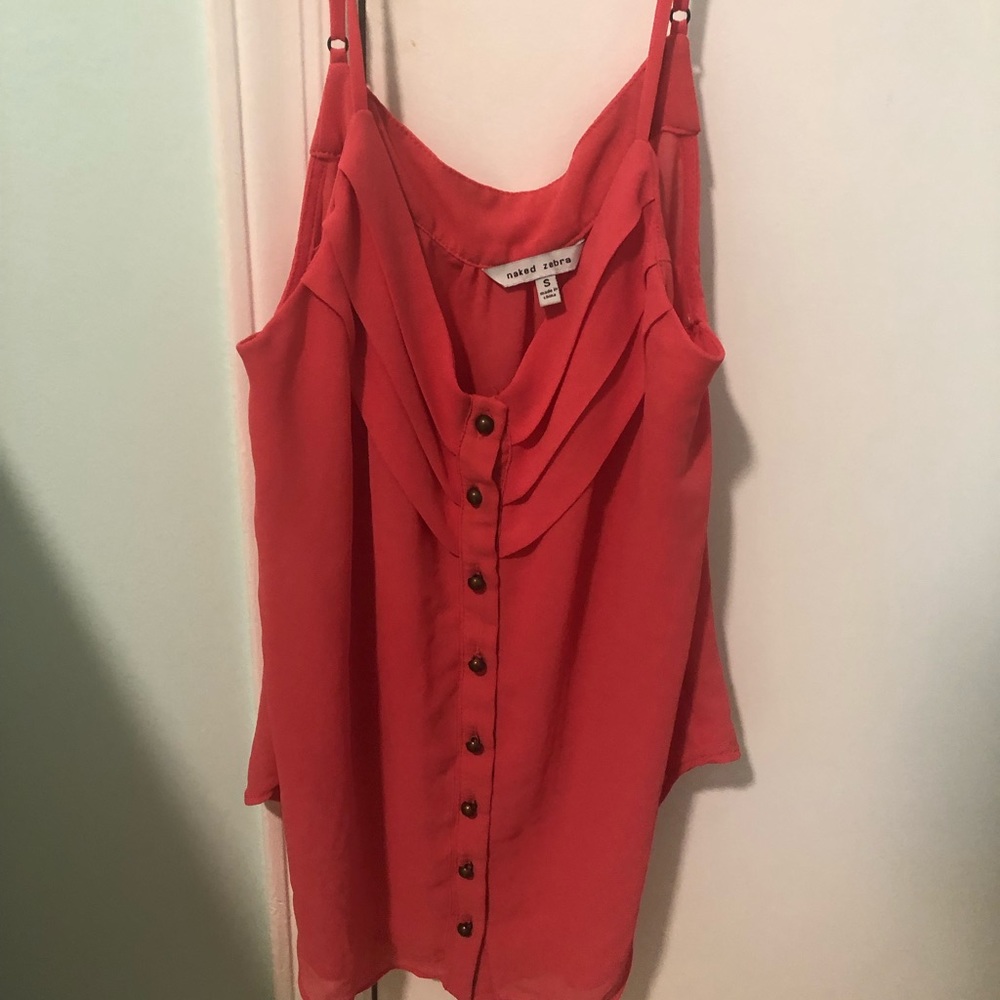 Pink button up cami